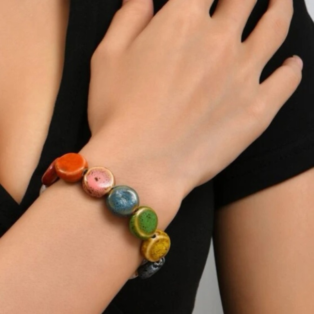 Multi Color Stretch Bracelet - Picture 2 of 4